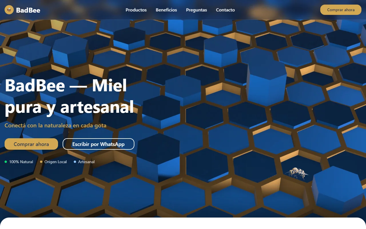 Bad Bee website preview