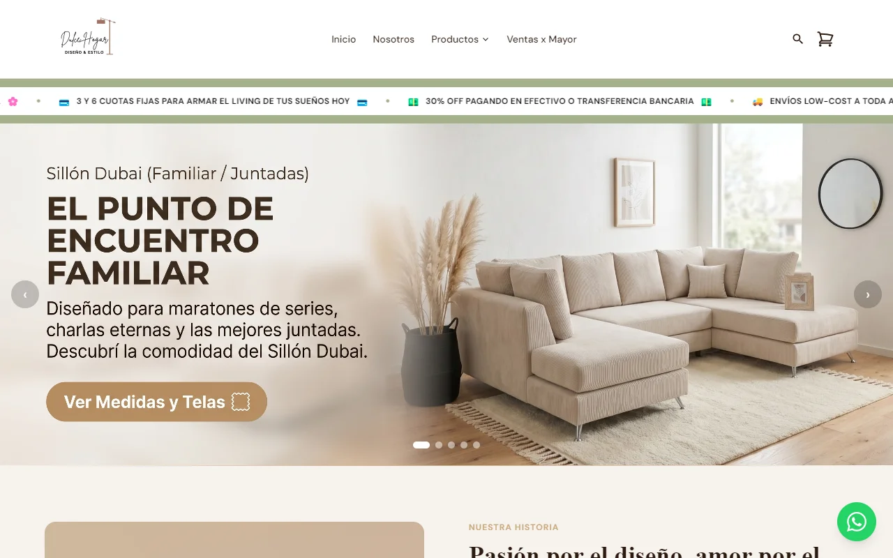 Dulce Hogar website preview