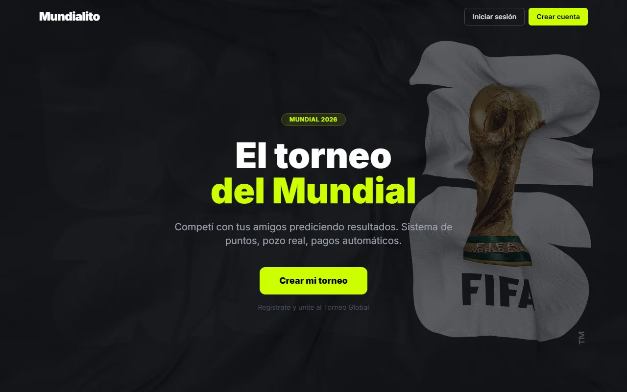 Mundialito website preview